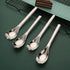 Thick Heavy weight Dinner Soup Spoons,Stainless Steel Tablespoons,Chinese Silver Spoon,Heavy Duty Asian Thick Long Handle Spoons,5.9 inches,Set of...