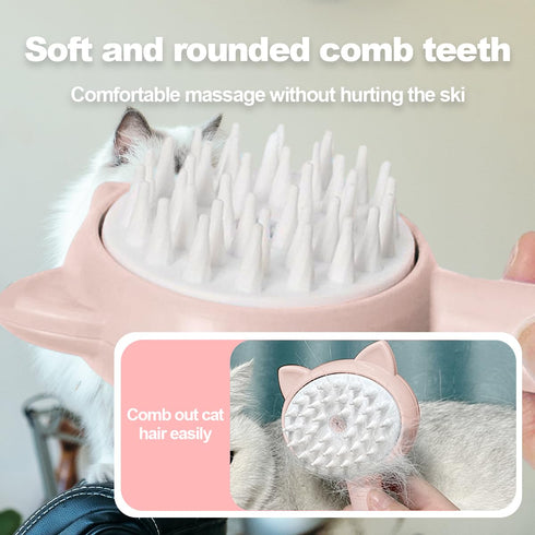 Cat Steamy Brush Dog brushes for Shedding Grooming, Lightweight Skin Friendly Pet Brush Hair Removal Comb Brushes for Long or Medium Haired Cats(P...
