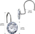 CHICTIE Shower Curtain Hooks Rings,Crystal Decorative Shower Curtain Hooks, Set of 12 Stainless Steel Rust Resistant White Round Diamond Shower Ho...