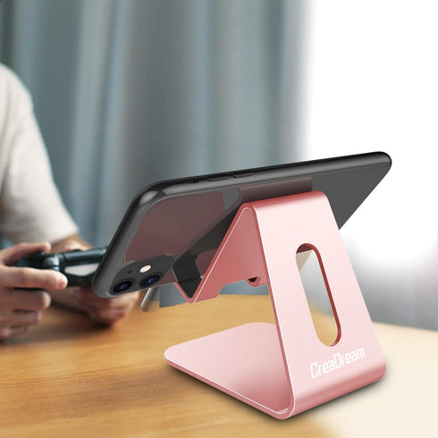 CreaDream Cell Phone Stand, Cradle, Holder, Aluminum Desktop Stand Compatible with Switch, All Smart Phone, iPhone 15 14 13 12 Pro Max Plus Mini X...