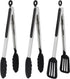 12 Inch Kitchen Tongs Set of 3, Silicone Tongs with Silicone Tips and Stainless Steel Handle, Tongs for Cooking, Baking, Grilling...