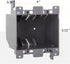 Newhouse Hardware 2-Gang PVC Old Work Electrical Outlet Box (3-Pack) | 25 cu. in. Plastic Junction Box for Switches, GFCI, or Duplex Receptacle Ou...