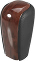 Automatic Transmission Gear Shift Knob Red Wood Patten for Toyota Land Cruiser Prado 2009-2017 Plastic Punched Leather Brown...