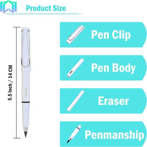 6 Sets Everlasting Pencil, Infinity Pencil, NO-Sharpening Pencils for Writing Drawing Students Sustainable Pencil for Home Office School (6 Pencil...