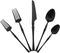 Gugrida Unique & Beautiful Flatware Set - 5 Piece Iridescent Silverware Sets | 18/10 Stainless Steel Reusable Cutlery Set | Black Utensils Service...