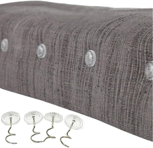 50 Pieces Upholstery Tacks, Twist Pins for Slipcovers and Bedskirts Clear Head Screw Nail Spiral Bed Skirt Pins...