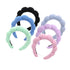6 Pack Spa Sponge Headbands for Washing Face,Skincare Headbands,Makeup Headband, Terry Cloth Headband Bubble Soft Puffy Headband for Women and Gir...