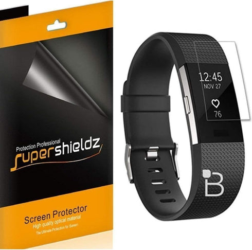Supershieldz (6 Pack) Designed for Fitbit Charge 2 Screen Protector, (Full Screen Coverage) 0.23mm High Definition Clear Shield...
