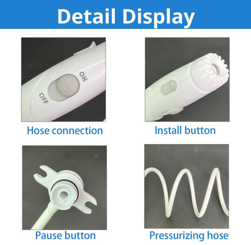 Oral Hygiene Hose Plastic HandleAccessories for Oral Irrigator Wp-100 WP-900 Water Hose Plastic Handle Compatible with Waterpik water flosser/WP-3...