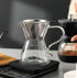 Pour Over Coffee Maker - Elegant Drip Coffee Maker with Reusable Stainless Steel Filter/Dripper, Lead-Free Borosilicate Glass Coffee Carafe for 1-...