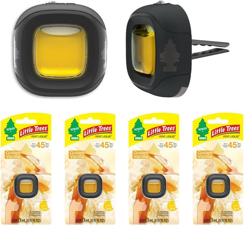 LITTLE TREES Car Air Freshener. Vent Liquid Provides Long-Lasting Scent for Auto or Home. Add a Splash of LITTLE TREES to Your Vent. Golden Vanill...