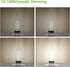 LED Chandelier Light Bulbs, E12 Candelabra Bulb 60 Watt Equivalent, 4000K Natural White 600LM E12 LED Bulb Dimmable, Vintage LED Filament C35T/CA1...