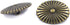 Bezelry 12 Pieces Oval Cactus Flower Metal Shank Buttons. 24mm X 19mm (Antique Brass)...