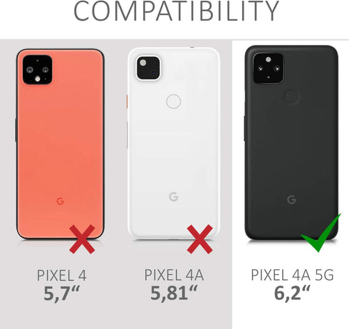 kwmobile Case Compatible with Google Pixel 4a 5G Case - Soft Slim Protective TPU Silicone Cover - Light Blue Matte...