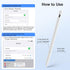 Stylus Pen for iPad (2018-2023), USB-C 3X Fast Charging Pencil Compatible with Apple iPad 10th/9/8/7/6, iPad Air 5/4/3, iPad Pro 12.9?/11?, iPad M...