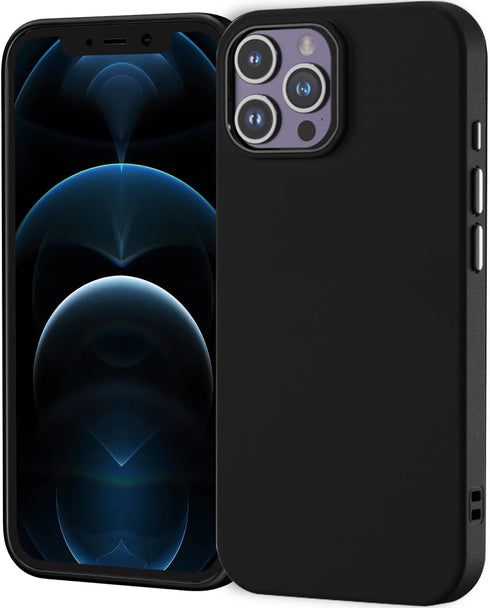 TENOC Phone Case Compatible with iPhone 12 & iPhone 12 Pro, Black Case Anti-Fingerprint Protective Bumper Matte Cover for 6.1 Inch...