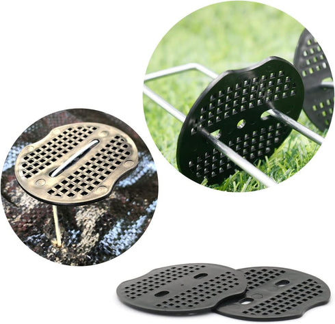 50pcs Gardening Gasket U-Nail Gasket Grass Proof Cloth Gasket 68mm Garden Staple Gaskets Landscape Stakes Pad Gasket for Artificial Grass Garden...