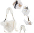 SUKUTU Faux Fur Purse Women's Heart Shaped Evening Handbags Small Cute Phone Crossbody Bag Clutches for Girls...