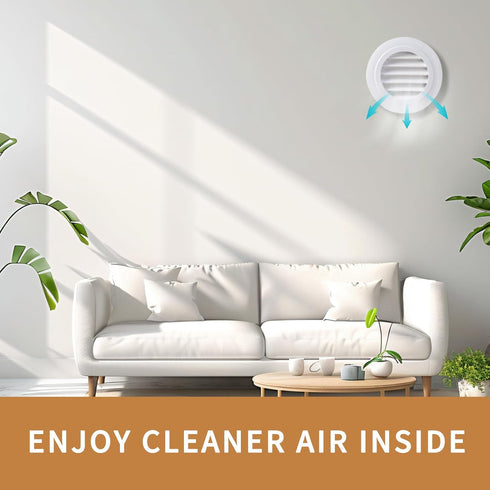 2 Packs Soffit Vents 3 Inch Vent Cover - Round Vent Cover with Built-in Fly Screen, ABS Air Exterior for Living Room Bathroom Office Home Ventilat...