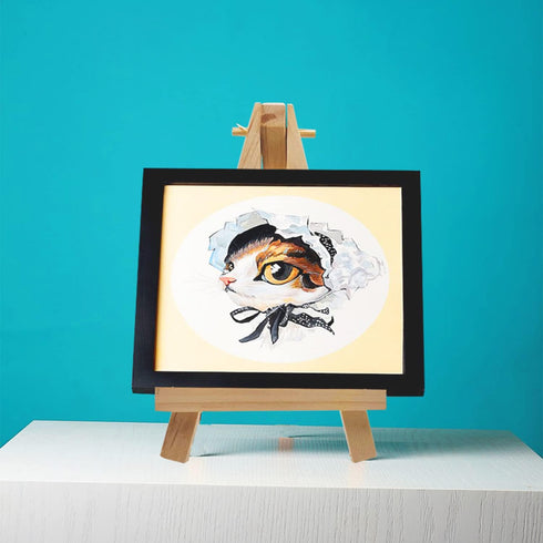 10 Pcs 6 Inch Mini Wood Display Easel for Displaying Small Canvases, Photos...