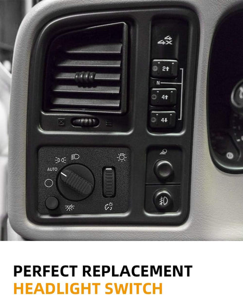 Headlight Switch Compatible with 03-07 Silverado, JoyTutus Sierra Yukon Escalade Suburban Tahoe 2003 2004 2005 2006 2007, Headlamp Dimmer Switch R...