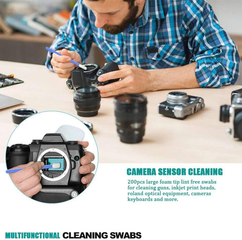 Wellgler's Foam Cleaning Swabs?for Electronics, Lab, Dust-Free Cleaning Sponge Tip Swabs for Printer Heads, Scanners, Camera Lenses, Chip Hard Dis...