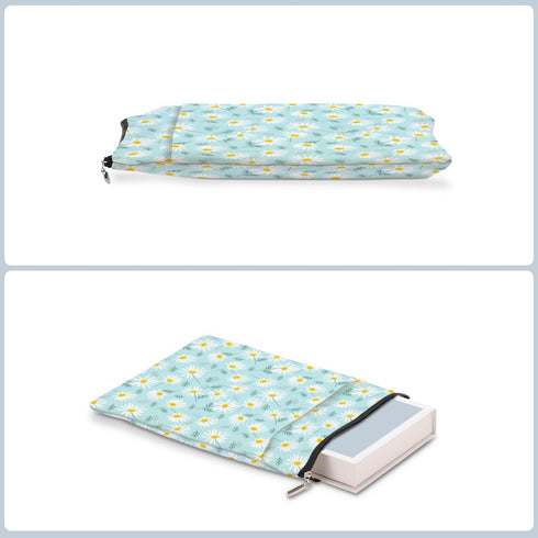Daisy Pattern Book Lovers Gifts Waterproof Book Sleeve Book Pouch Book Protector with Zipper and Front Pocket BookCover Case for Women Girl Reader...
