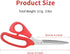 Left Handed Fabric Scissors for Cutting Fabric, Clothing, Textiles, Leather, 22cm Tailor's Scissors, Red...