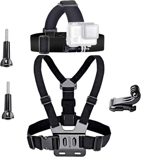 VVHOOY Action Camera Accessories Head Strap Mount Chest Harness Compatible with AKASO EK7000 Brave 4 Brave 7 LE V50X Native/GoPro HERO 13 12 11 10...