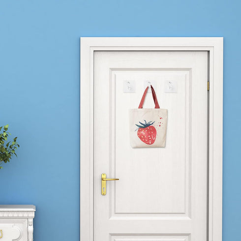 Jetec 6 Pieces Clear Acrylic Hat Hooks for Wall Heavy Duty Wall Mounted Coat Clothes Towels Hook Self Adhesive Jewelry Organizer Hanging Display R...