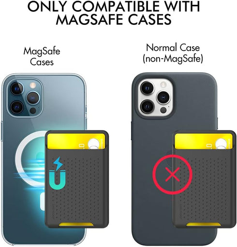 AHASTYLE MagSafe Wallet for iPhone 15/14/13/12/Pro Max/Pro/Plus/Mini RFID Magnetic Card Holder Silicone Sleeve Compatible with iPhone 12 13 14 15 ...