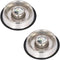 Iconic Pet Set of 2 Stainless Steel Anti-Skid Slow Feed Bowls for Small Dogs (12 oz) - Ideal for Food and Water, Durable Design with Raised Center...