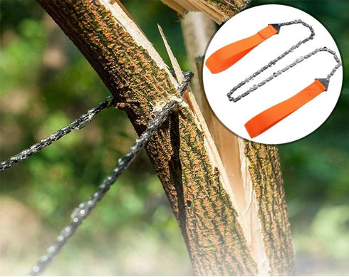 Hand Rope Saw, Portable 40.6 Inch Long High Reach Tree Limb Hand Chain Saw Pocket Chainsaw Emergency Chainsaw with Bag for Tree Trimming Gardening...
