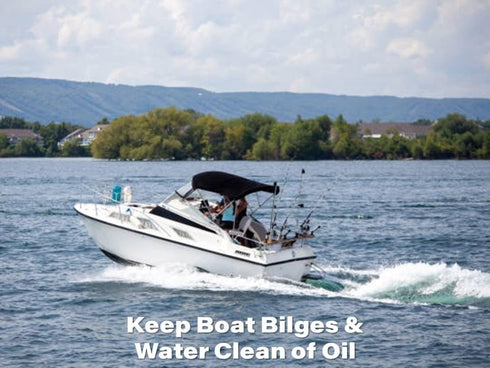 Oil Eater Oil Only Absorbent Pads - for Bilges, Boats, Vehicles and Tools - 6 Pack, White, 15" x 18" (AOA-BPH006-WHITE)...