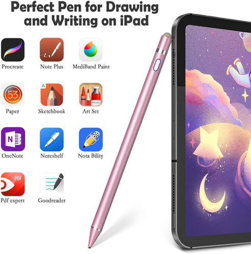 Active Stylus Pen for Touch Screens,Dual Pen Tips for iOS & Android Drawing & Writing,High Precise Digital Pencil for Apple iPhone 15/14/13/12/11/...