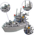 Army Toys Battleship Building Blocks Coast Guard Warship with Solid Hull and Deck Building Set Fun Preschool Educational toys for Boys and Girls 6...