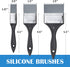 Falling in Art Silicone Paint Brush Set, Lined Edged Flexible Color Shapers, Flat Shaped Painting Tool for Water Based Acrylic Paints, Gouache, Oi...