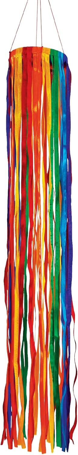 In the Breeze 5186 — 24-Inch Rainbow Ribbon Windsock...