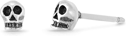 Boma Jewelry Sterling Silver Skull Stud Earrings...