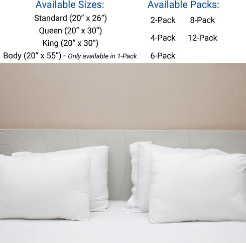 Guardmax Waterproof Pillow Protector Grey Standard Size - Zippered Bed Bug Pillow Protector 2 Pack - Hypoallergenic Pillow Case Cover Protects fro...