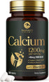 Calcium 1200 mg with Vitamin D3, Calcium Supplement Vitamins, Supports Bone Strength, Teeth & Immune System, Calcium Supplements for Women & Men, ...