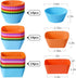 Silicone Bento Lunch Box Dividers 3 Shapes of Standard Round & Square & Rectangle - Reusable Silicone Cupcake Liners Non-Stick Muffin Cups for Bak...