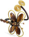 AeraVida Chic Organic Brown Cultured Freshwater Pearl-Mother of Pearl Dragonfly Handmade Brass Cuff...