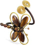 AeraVida Chic Organic Brown Cultured Freshwater Pearl-Mother of Pearl Dragonfly Handmade Brass Cuff...