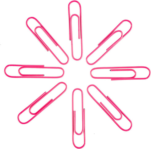 Jumbo Paper Clips, 2 Inch Large Paper Clip, 100 pcs Paperclips (Jumbo, Pink)...