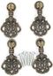 4 PCs Vintage Pendant Pull Handles - Antique Brass Drop Pulls for Cabinet Dresser Wardrobe - Height 2-13/64" (56 mm), Pendant Width 1-17/64" (3.2 ...