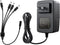ZOSI 12V 2A 100V-240V US AC to DC Power Supply Adapter & 4-Way Power Splitter Cable for CCTV Home Security Camera Surveillance System...