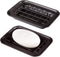 Kitchen and Bathroom Soap Dish Tray - Metal 2-Piece Soap Dish Tray with Drainage Grid and Holder for Kitchen Sink Countertops to Store Soap, Spong...