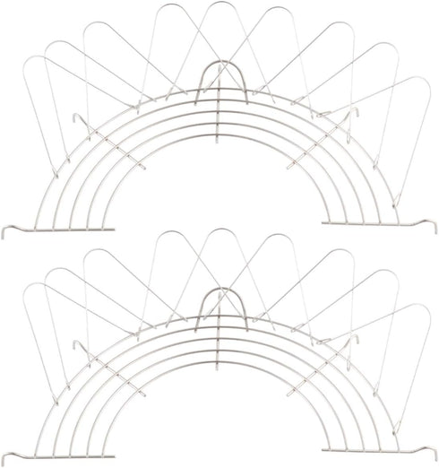 Hemoton 2Pcs Tempura Rack Semi- Wok Fry Pan Pot For Fry Pan Drainer Rack For Tempura Fried Chicken (32cm Silver)...