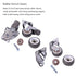 Small Caster Wheels 2 Inch Low Profile Swivel Casters with 2 Brakes, Steel Top Plate, No Noise Ball Bearing Rubber Rolling Mini Wheels for Furnitu...
